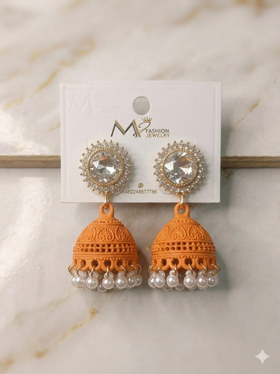Nooré Jewels Radiant Jhumka Earrings