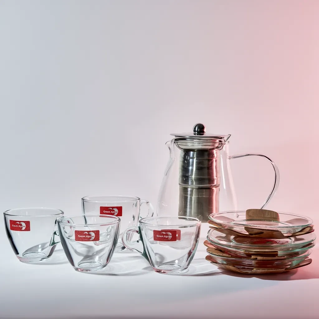 Green Apple Glass Tea Set (13 pcs)